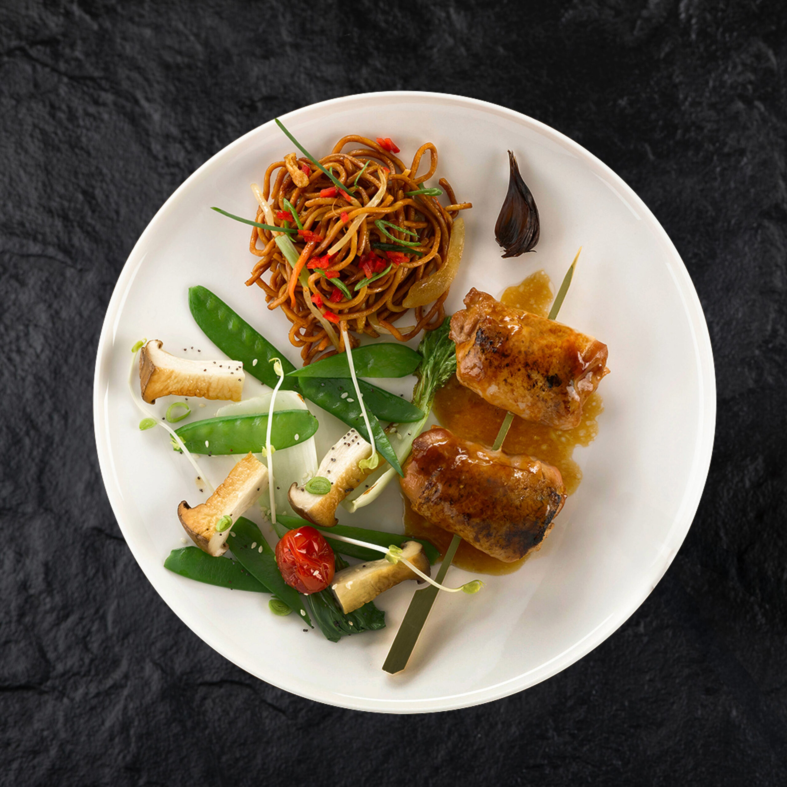 photo culinaire poulet champignons studio pix side